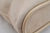 Authentic GUCCI Vintage Shoulder Tote Bag Suede Leather Beige Junk 9143I