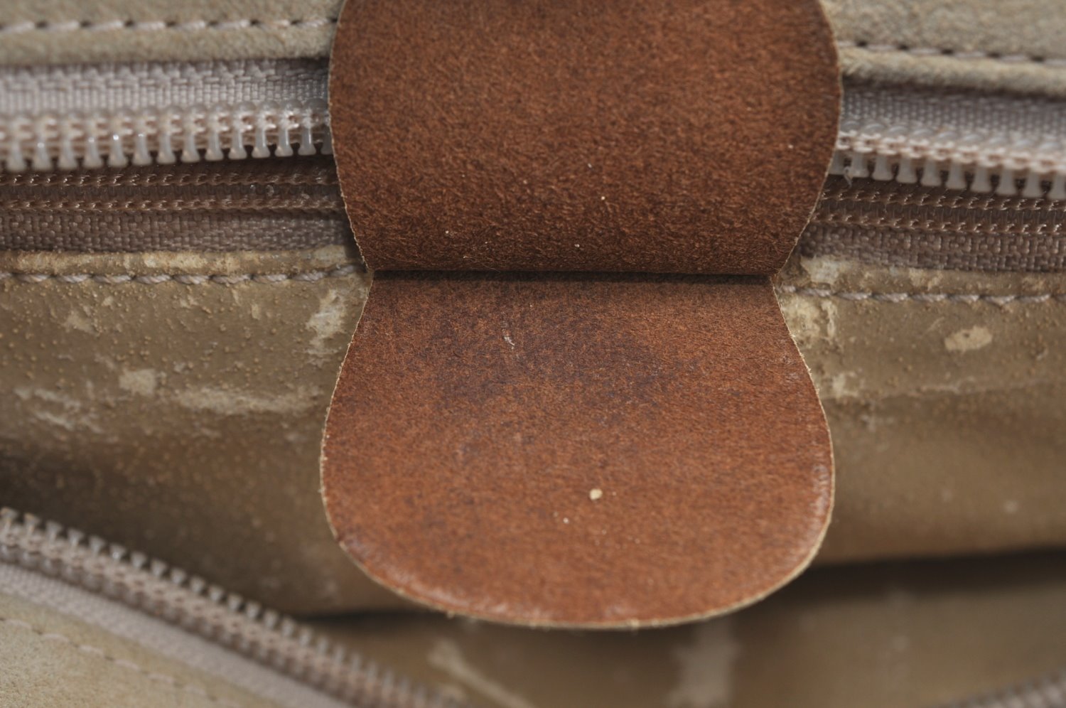 Authentic GUCCI Vintage Shoulder Tote Bag Suede Leather Beige Junk 9143I