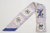 Authentic HERMES Twilly Scarf "Jeu de Cartes" Silk Light Purple 9143J