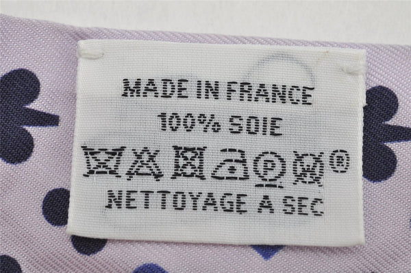 Authentic HERMES Twilly Scarf "Jeu de Cartes" Silk Light Purple 9143J