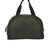 Authentic PRADA Vintage Nylon Tessuto Hand Boston Bag Purse Green 9144I