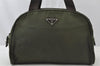 Authentic PRADA Vintage Nylon Tessuto Hand Boston Bag Purse Green 9144I