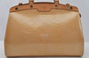 Auth Louis Vuitton Vernis Brea MM 2Way Shoulder Hand Bag Beige M90180 LV 9145I