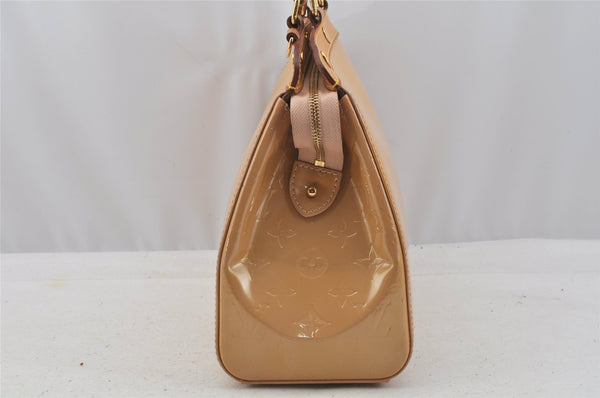 Auth Louis Vuitton Vernis Brea MM 2Way Shoulder Hand Bag Beige M90180 LV 9145I