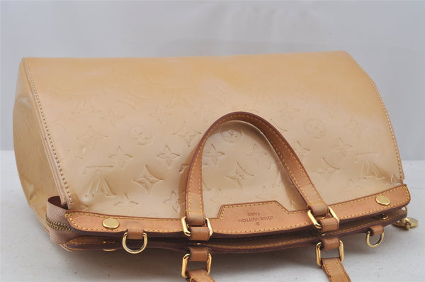 Auth Louis Vuitton Vernis Brea MM 2Way Shoulder Hand Bag Beige M90180 LV 9145I