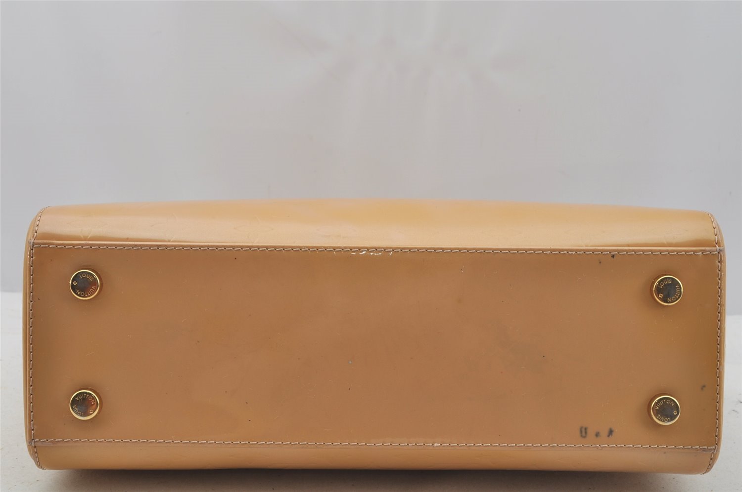 Auth Louis Vuitton Vernis Brea MM 2Way Shoulder Hand Bag Beige M90180 LV 9145I