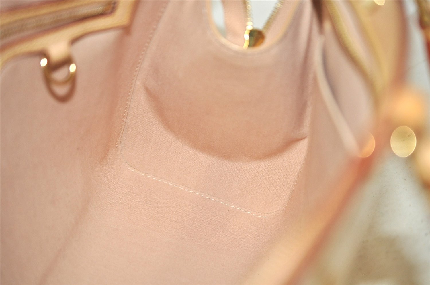 Auth Louis Vuitton Vernis Brea MM 2Way Shoulder Hand Bag Beige M90180 LV 9145I