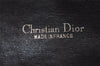 Authentic Christian Dior Trotter Shoulder Cross Bag Canvas Leather Blue 9145J