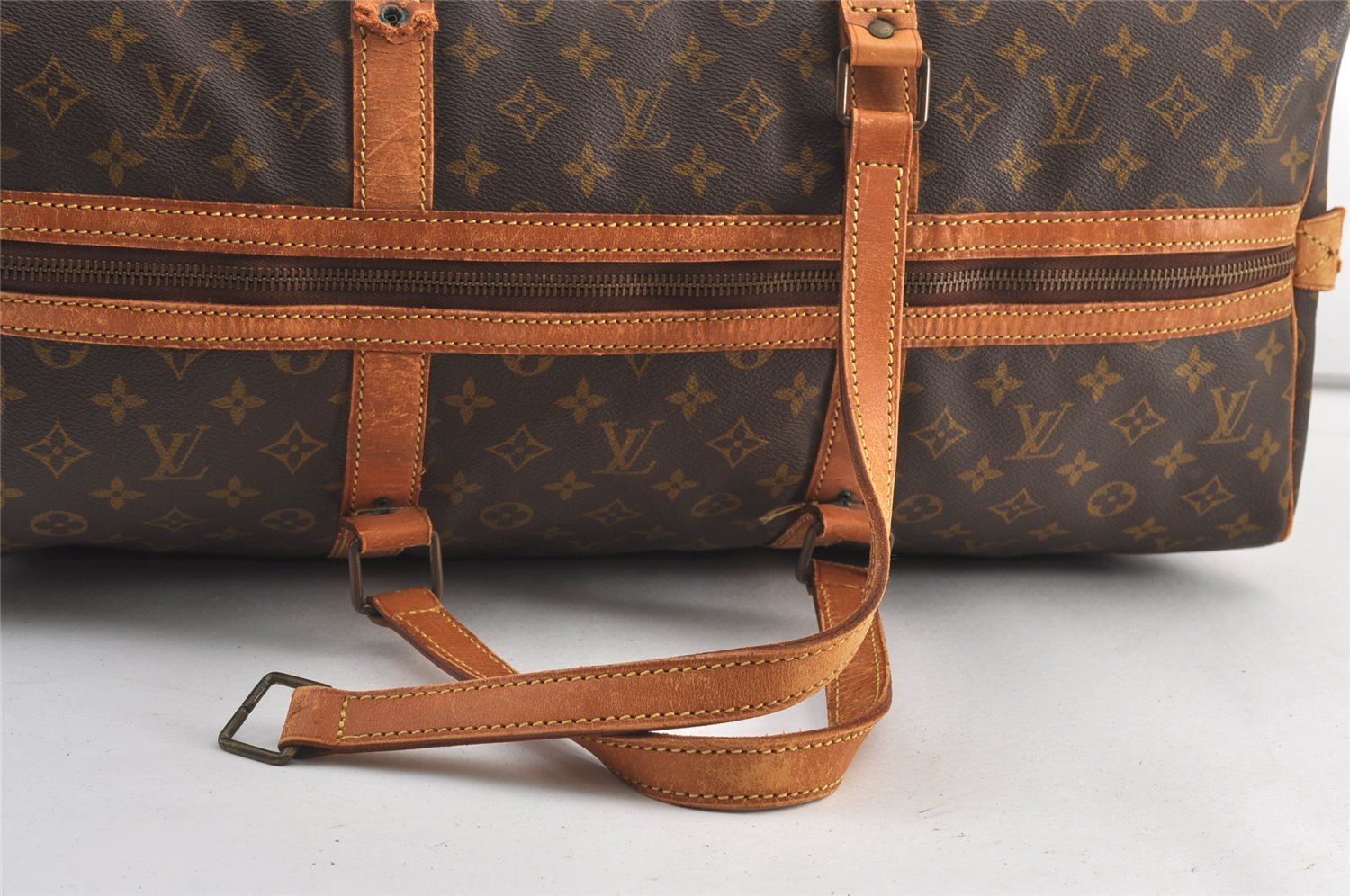 Authentic Louis Vuitton Monogram Sac Souple55 Boston Bag Old Model Junk 9146J