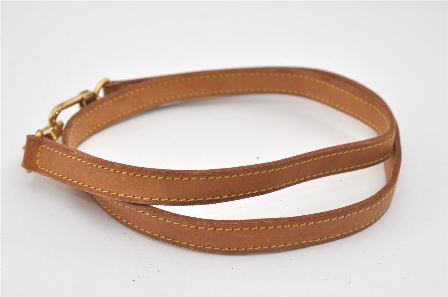 Authentic Louis Vuitton Leather Shoulder Strap Beige 39