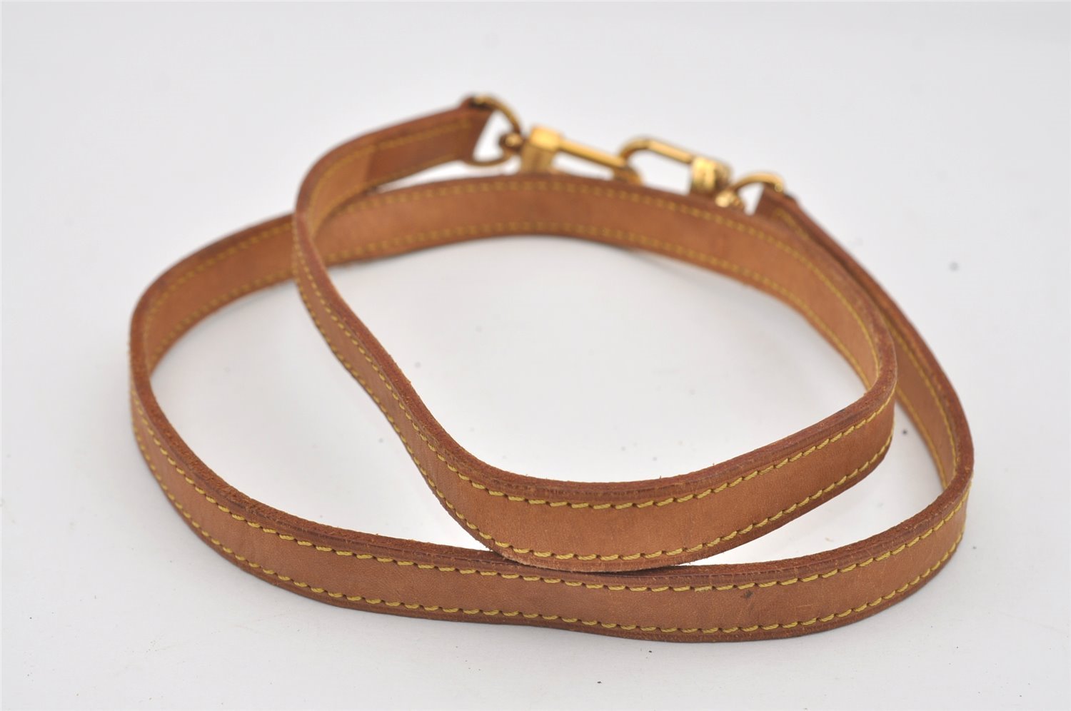 Authentic Louis Vuitton Leather Shoulder Strap Beige 39