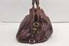 Authentic MIU MIU Vintage Leather 2Way Shoulder Tote Bag Wine Red 9151J