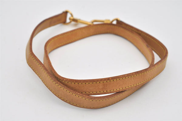 Authentic Louis Vuitton Leather Shoulder Strap Beige 39.4" LV 9152I