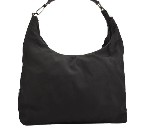 Authentic GUCCI Shoulder Tote Bag Nylon Leather 0011955 Khaki Brown 9152J
