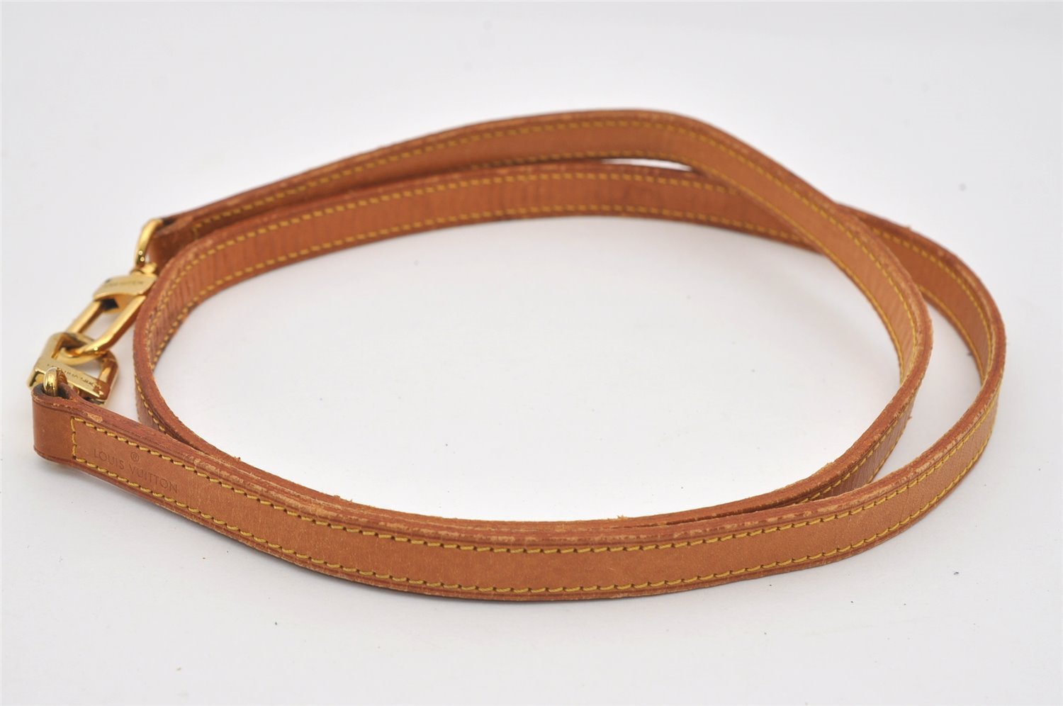 Authentic Louis Vuitton Leather Shoulder Strap Beige 47