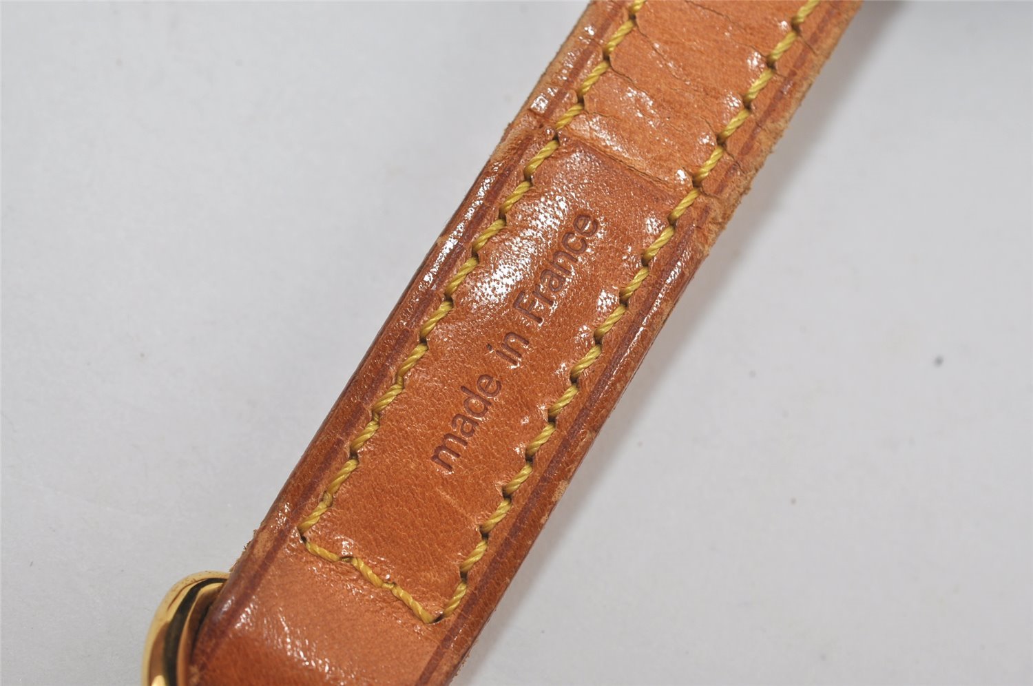 Authentic Louis Vuitton Leather Shoulder Strap Beige 47