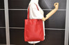 Authentic GUCCI Vintage Micro GG PVC Leather Shoulder Tote Bag Red Junk 9153J