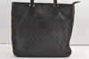 Authentic GUCCI Vintage Shoulder Tote Bag GG Canvas Leather Black 9154J