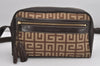 Authentic GIVENCHY Canvas Leather Shoulder Cross Body Bag Brown 9155I