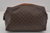 Authentic CELINE Macadam Blason Pattern Pouch Purse PVC Leather Brown 9156J