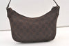 Authentic GUCCI Vintage Shoulder Bag Purse GG Canvas Leather 32160 Brown 9158J