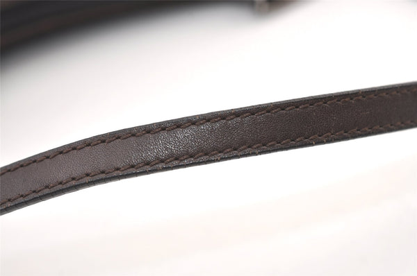 Authentic GUCCI Vintage Shoulder Bag Purse GG Canvas Leather 32160 Brown 9158J