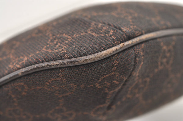 Authentic GUCCI Vintage Shoulder Bag Purse GG Canvas Leather 32160 Brown 9158J