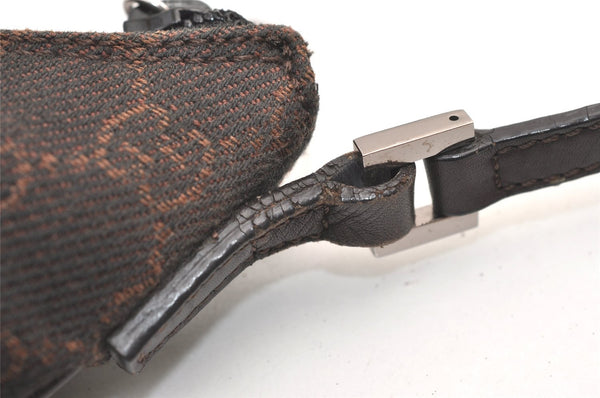 Authentic GUCCI Vintage Shoulder Bag Purse GG Canvas Leather 32160 Brown 9158J