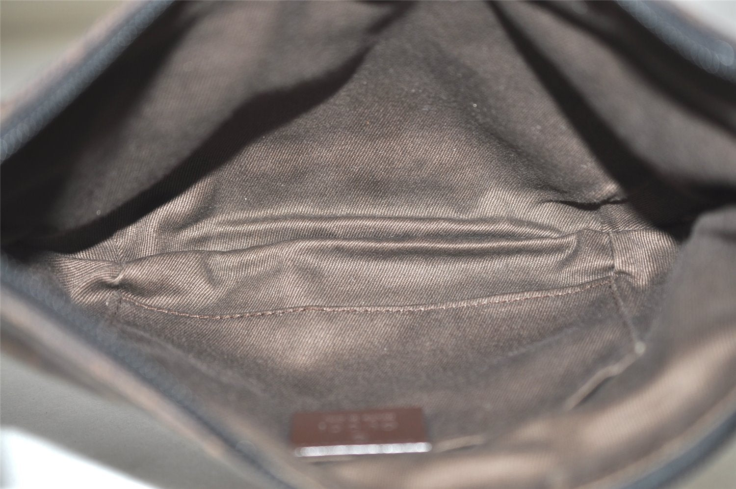 Authentic GUCCI Vintage Shoulder Bag Purse GG Canvas Leather 32160 Brown 9158J