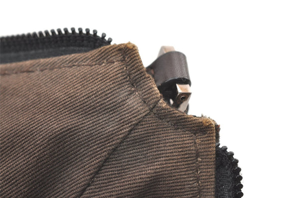 Authentic GUCCI Vintage Shoulder Bag Purse GG Canvas Leather 32160 Brown 9158J