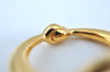 Authentic HERMES Scarf Ring Moris Circle Design Gold Tone 9159G