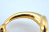 Authentic HERMES Scarf Ring Moris Circle Design Gold Tone 9159G