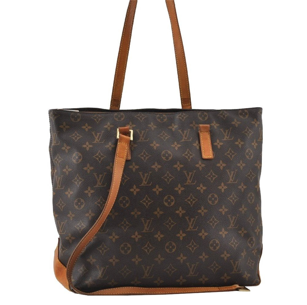 Authentic Louis Vuitton Monogram Cabas Mezzo Shoulder Tote Bag M51151 Junk 9159I