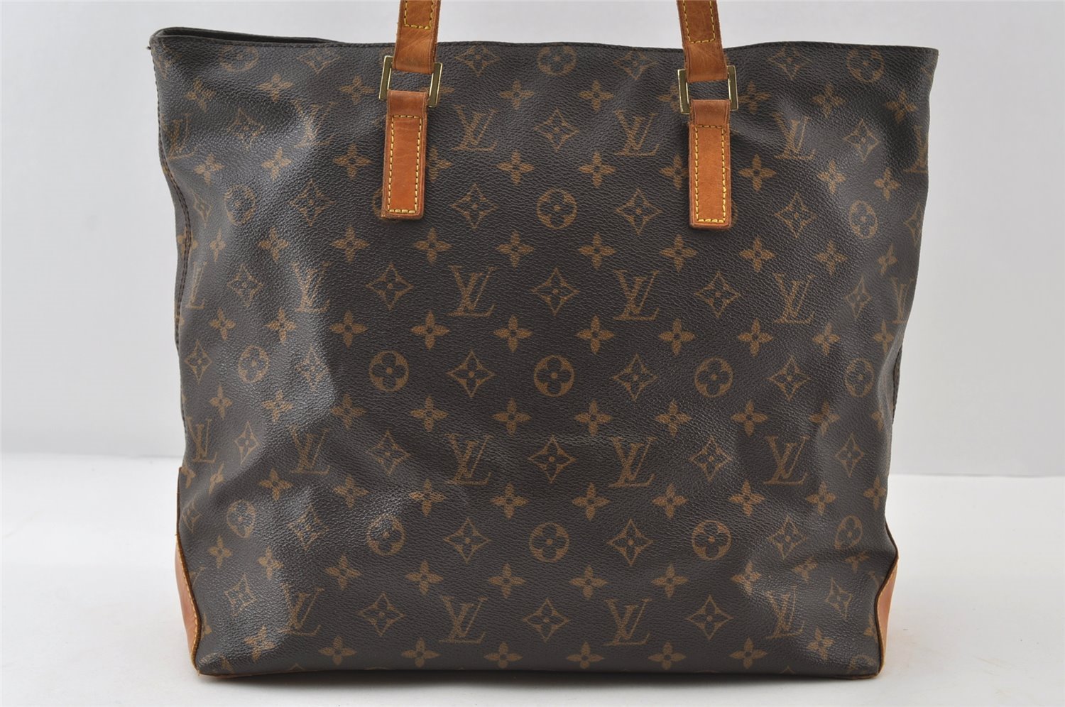 Authentic Louis Vuitton Monogram Cabas Mezzo Shoulder Tote Bag M51151 Junk 9159I