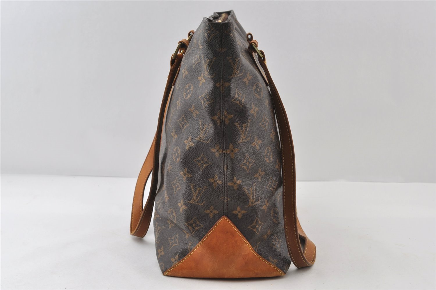 Authentic Louis Vuitton Monogram Cabas Mezzo Shoulder Tote Bag M51151 Junk 9159I