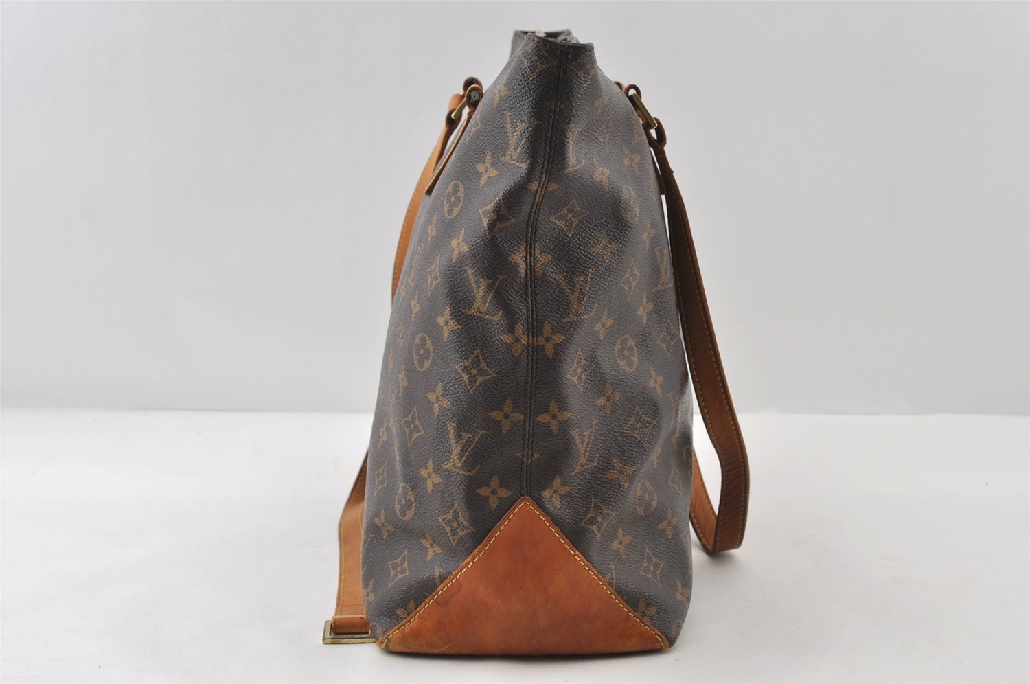 Authentic Louis Vuitton Monogram Cabas Mezzo Shoulder Tote Bag M51151 Junk 9159I