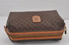 Authentic CELINE Macadam Blason Pattern Pouch Purse PVC Leather Brown 9161J