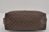 Authentic CELINE Macadam Blason Pattern Pouch Purse PVC Leather Brown 9161J