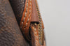 Authentic CELINE Macadam Blason Pattern Pouch Purse PVC Leather Brown 9161J