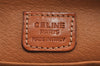 Authentic CELINE Macadam Blason Pattern Pouch Purse PVC Leather Brown 9161J