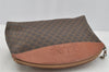 Authentic CELINE Vintage Macadam Blason Pattern Pouch PVC Leather Brown 9162I