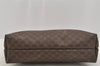 Authentic CELINE Vintage Macadam Blason Pattern Pouch PVC Leather Brown 9162I