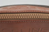 Authentic CELINE Vintage Macadam Blason Pattern Pouch PVC Leather Brown 9162I