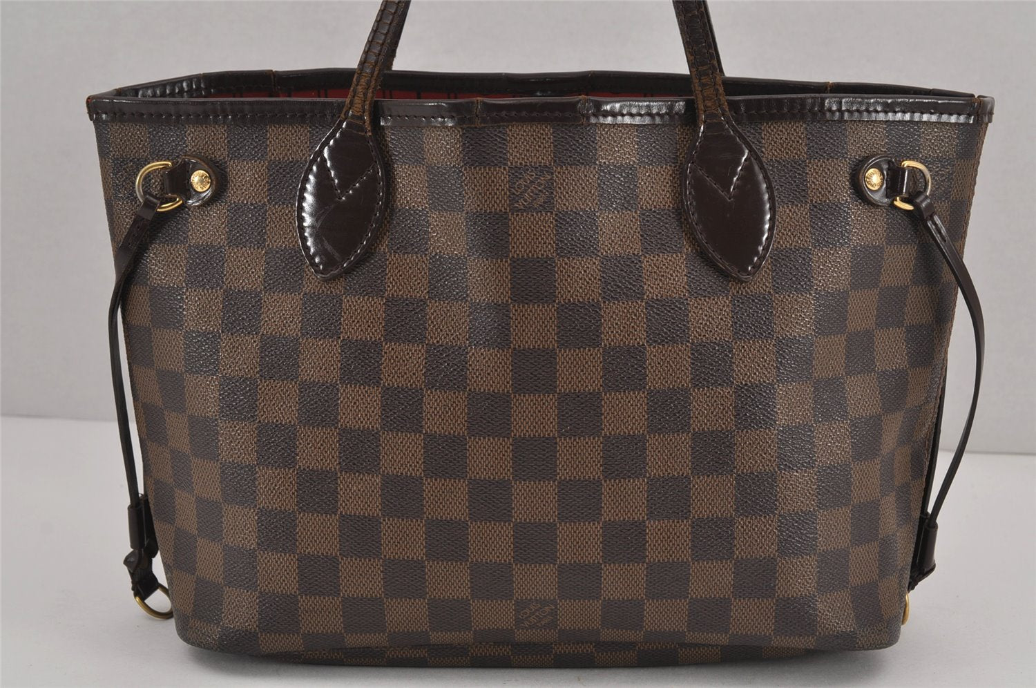 Authentic Louis Vuitton Damier Neverfull PM Shoulder Tote Bag N51109 LV 9163J