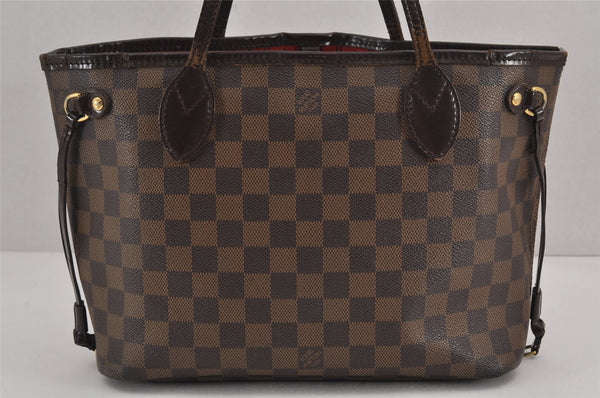 Authentic Louis Vuitton Damier Neverfull PM Shoulder Tote Bag N51109 LV 9163J