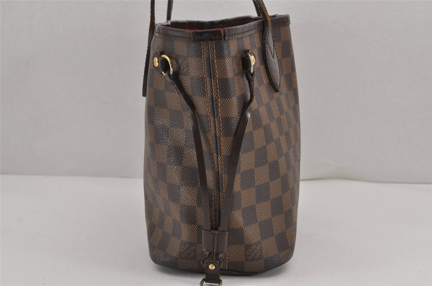 Authentic Louis Vuitton Damier Neverfull PM Shoulder Tote Bag N51109 LV 9163J