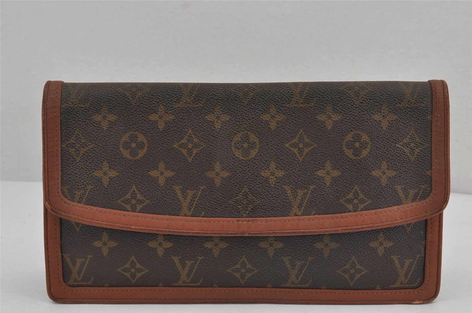 Authentic Louis Vuitton Monogram Pochette Dame GM M51810 Clutch Hand Bag 9164J