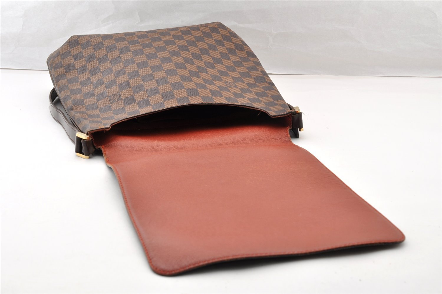 Authentic Louis Vuitton Damier Musette Shoulder Cross Body Bag N51302 LV 9165I