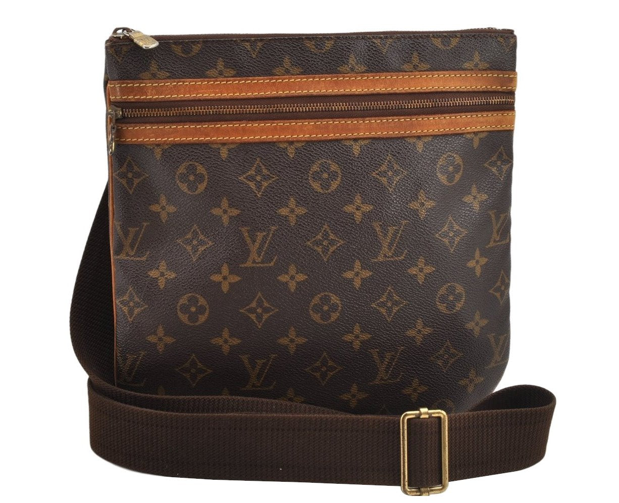 Auth Louis Vuitton Monogram Pochette Bosphore Shoulder Cross Bag M40044 LV 9165J