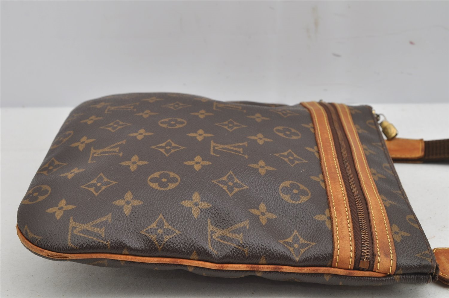 Auth Louis Vuitton Monogram Pochette Bosphore Shoulder Cross Bag M40044 LV 9165J